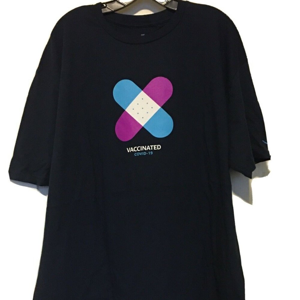 Amazon Vaccinated Shirt 2XL new navy blue deep blue NEW